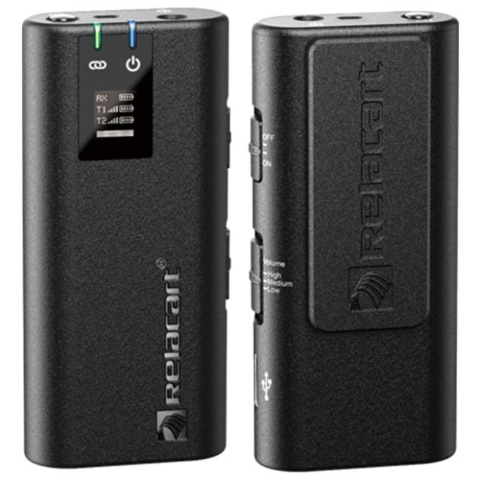 Relacart 12 0006 MC2 İOS Uyumlu Wireless/Kablosuz Mikrofon Sistemi (Tek Kanal) | Hafif ve Taşınabilir Yaka Mikrofonu Dahil